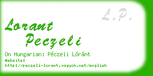 lorant peczeli business card
