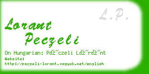 lorant peczeli business card